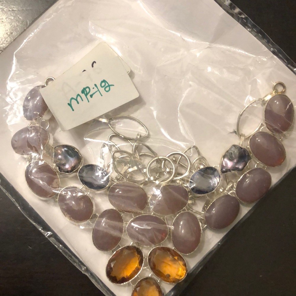 Multi color  simistone necklace